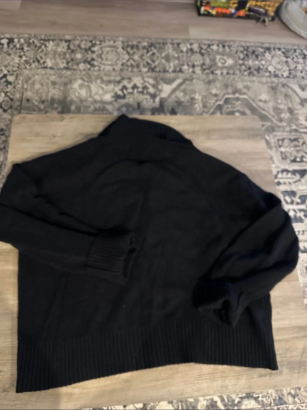 Free People black polo sweater